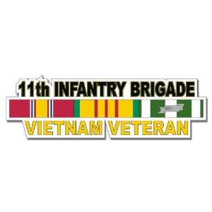 US Army 11th Infantry Brigade Vietnam Veteran Window Strip 