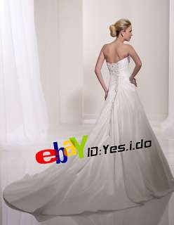   ivory Wedding Dress Gown Size custom size 6 8 10 12 14 16 18 20  