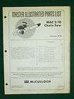 1970 McCULLOCH MAC 2  10 CHAIN SAW PARTS MANUAL