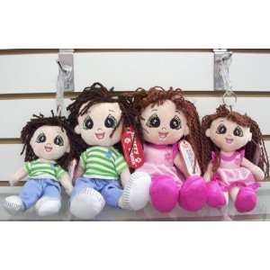  Mike and Molly Set   4 Piece 2 Dolls and 2 Keychain By DTM 