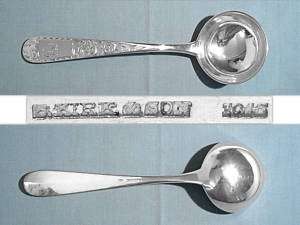 ANTIQUE S KIRK & SON COIN SILVER LADLE ~ MAYFLOWER  