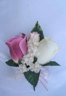 21pcs Bridal bouquet wedding flowers PINK MAUVE IVORY  