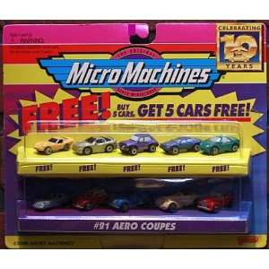   Micro Machines Aero Coupes #21 Collection w/5 Bonus Cars: Toys & Games