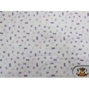  Printed Flannel Butterfly Purple / By the Yard Everything 