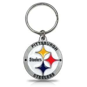   Steelers Logo Metal Key Chain, Official Licensed: Automotive