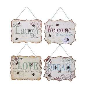  inspirational metal wall plaque magnet boards with 4 