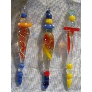  Artistic Glass Icicle Ornaments: Home & Kitchen