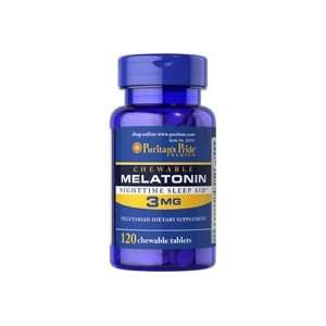  Chewable Melatonin Nighttime Sleep Aid 3mg 120 Chewables 
