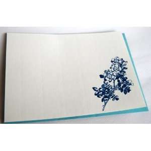  Imprintable Notecard   Blue Vintage Floral set of 10 