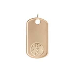  10 Kt Gold Medical ID Dog Tag Jewelry