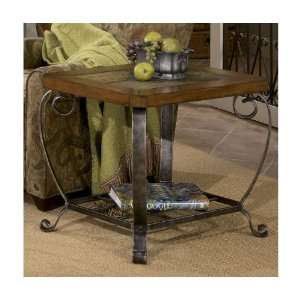  End Table by Riverside   Harmony Antique Oak (28009): Home 