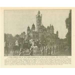    1022 Print Prince of Wales Visiting India Royalty 