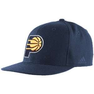  NBA adidas Indiana Pacers Navy Blue Bank Shot Fitted Hat 