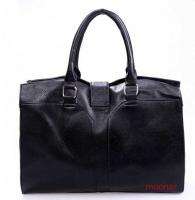 Fashion Women Y Charm PU leather handbag Satchel bag tote bag Black 