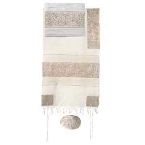  The Matriarchs Silver Embroidered Cotton Tallit by Yair 