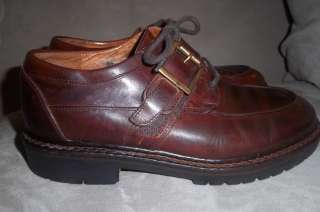 Johnston & Murphy Brown Leather Italian Made Shoes size 7.5  