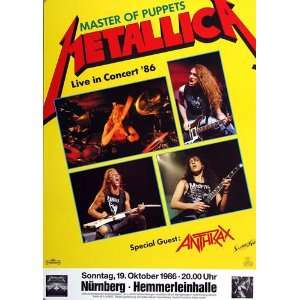  Metallica   Master Of Puppets 1986   CONCERT   POSTER from 