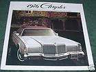 1976 Chrysler New Yorker,Newport​  Large Brochure  Town​&Country 