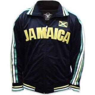  Jamaica World Cup Soccer Track Jacket (Black): Sports 