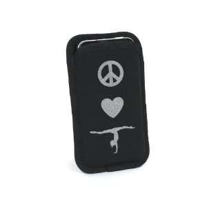 LUXE Silver Sparkle Peace Love Gymnastics case for iPhone 