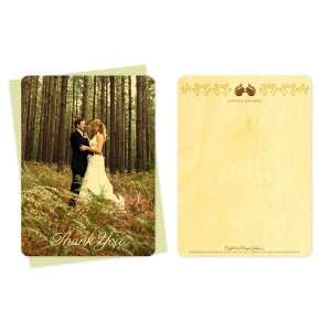   Thank You Card   Real Wood Wedding Stationery: Health & Personal Care