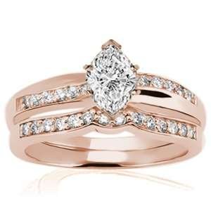 25 Ct Marquise Cut Petite Diamond Engagement Wedding Rings Pave Set 