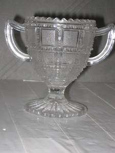 EAPG IMPERIAL FROSTED BLOCK CRYSTAL LOVING CUP  