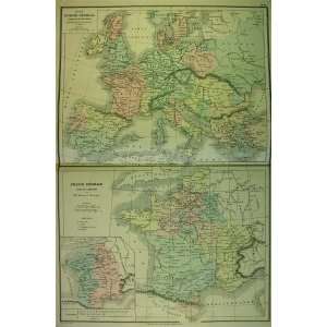  Leroy map of Feudal Europe and France (1885) Office 