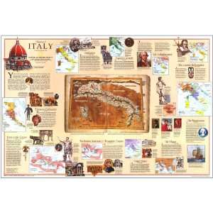  National Geographic 1995 Historical Italy Map: Office 