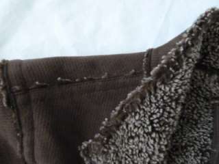 LOLE~Anthropologie~Cozy Winter Chocolate Fleece Lined Zip Coat Jacket 