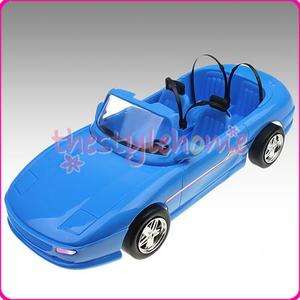 Seats Blue Convertible Car For Barbie Ken Jenny Dolls  