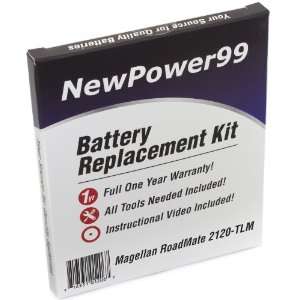  Battery Replacement Kit for Magellan RoadMate 2120 TLM 