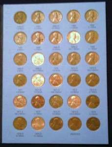 1941 1974 LINCOLN CENT 90 COIN SET  IN FOLDER (169H)  