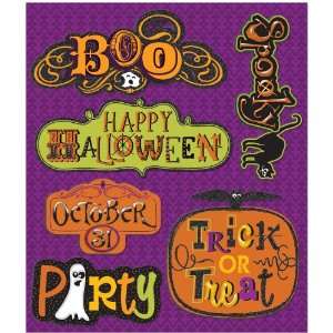  K&Company Halloween Words Sticker Medley Arts, Crafts 