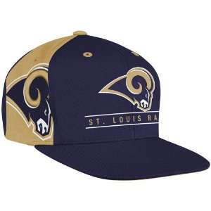   St. Louis Rams Navy Blue Gold Duality Snapback Hat: Sports & Outdoors