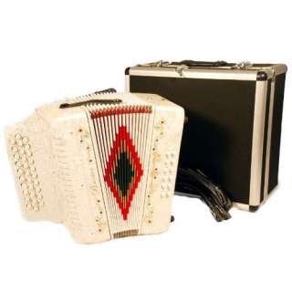   Row Button Accordion with Hardshell Case   White 815584010099  