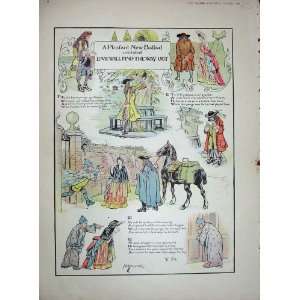    1901 Colour Print Ballad Love Will Find The Way Out