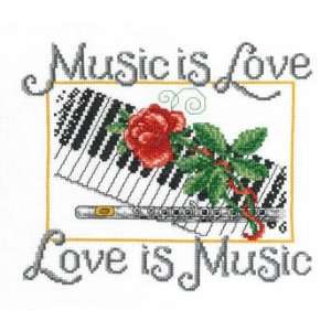  Music is Love   Cross Stitch Pattern: Arts, Crafts 