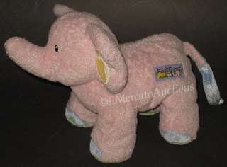 Baby GUND PINK Jungle ELEPHANT Plush Toy Rattle 58087 Stuffed Animal 