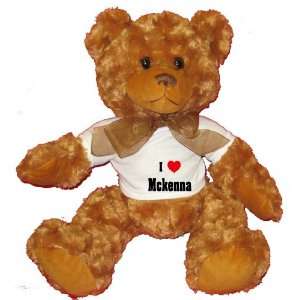  I Love/Heart Mckenna Plush Teddy Bear with WHITE T Shirt 