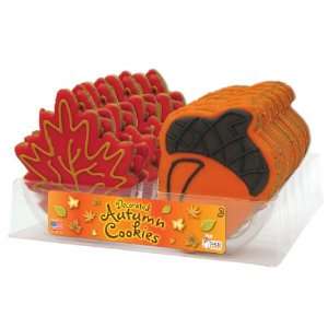 Autumn Decorated 24 Count Cookie Tray Grocery & Gourmet Food