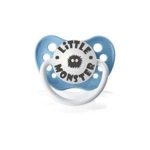    3 Lt Blue Orthodontic Expression Pacifiers Little Monster Baby