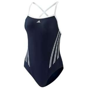  Adidas Junior Girls Navy Swimming Costume Sports 