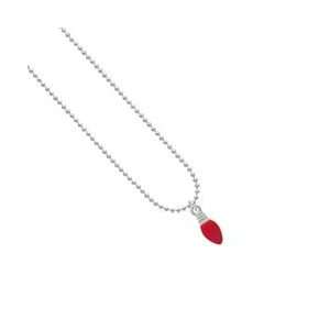  Red Christmas Light Ball Chain Charm Necklace [Jewelry 