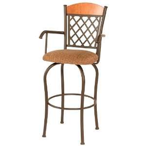  Trica   Dominic Swivel Bar Stool with Fabric Seat: Kitchen 