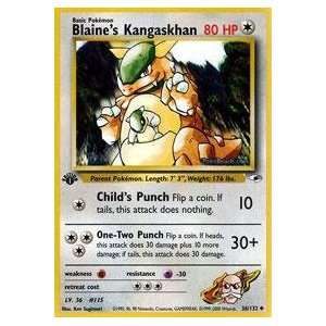  Pokemon   Blaines Kangaskhan (36)   Gym Heroes Toys 