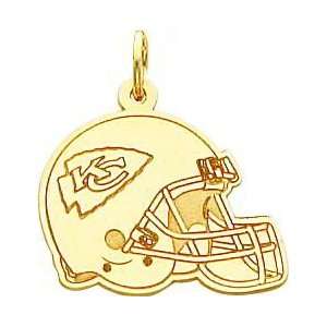  14K Gold NFL Kansas City Chiefs Football Helmet Charm 