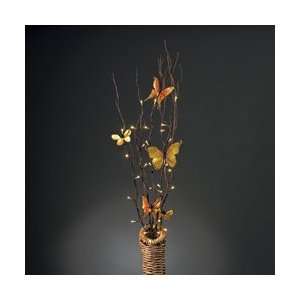  5 LED Lighted 39 Natural Willow Branches w/ Butterfly 