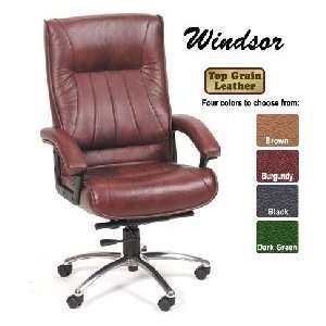    BenchMaster Chair   Windsor Leather Office Chair: Home & Kitchen