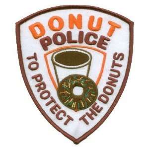 Donut Police Uniform Shirt Jacket Patch Emblem 4 x 5 To Protect the 